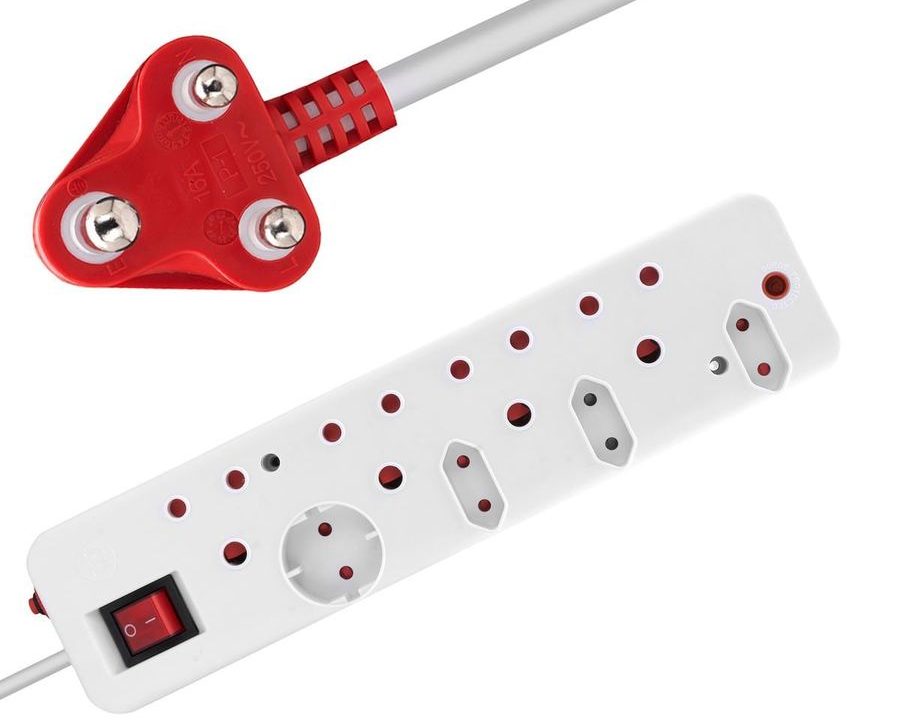 Ellies 8-Way Surge Protector Multiplug