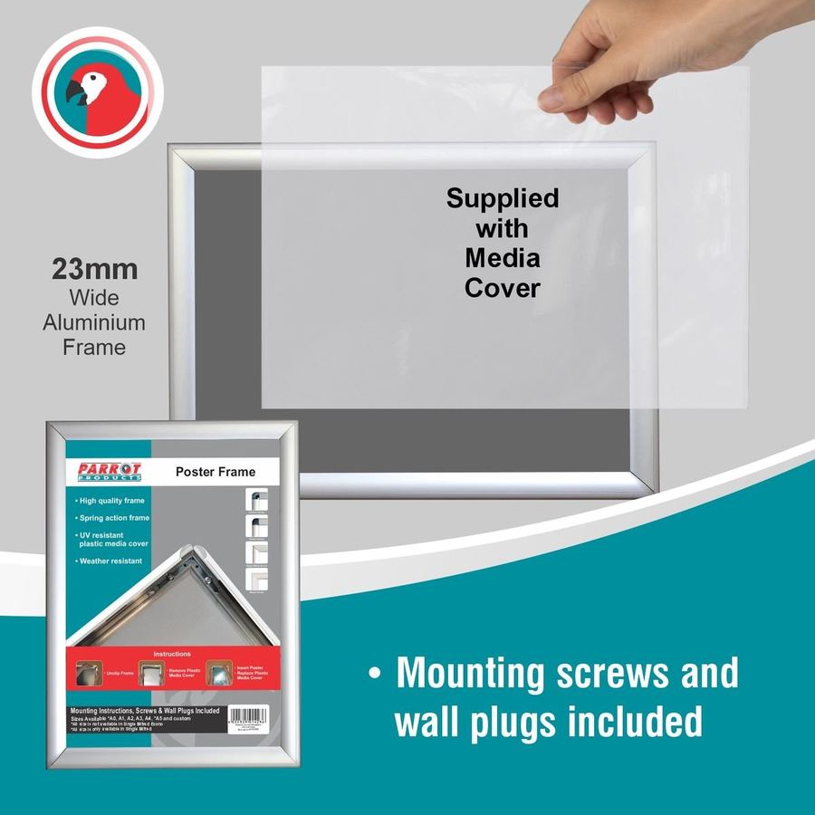 Parrot A2 Poster Frame, Aluminium