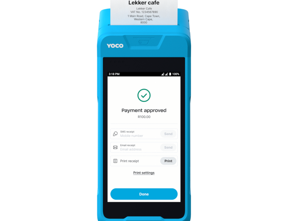 Yoco Khumo Print 2 Card Machine